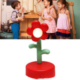 Table Lamp Cute Flower Night Light Portable Desk Lamp Decorative for Office Dorm Decor Red
