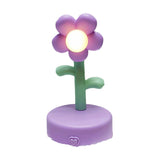 Table Lamp Cute Flower Night Light Portable Desk Lamp Decorative for Office Dorm Decor Purple - Top-Down View