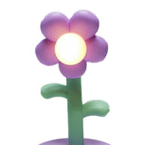 Table Lamp Cute Flower Night Light Portable Desk Lamp Decorative for Office Dorm Decor Purple - Close-Up Angle
