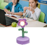 Table Lamp Cute Flower Night Light Portable Desk Lamp Decorative for Office Dorm Decor Purple - Extra Image