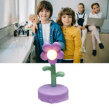 Table Lamp Cute Flower Night Light Portable Desk Lamp Decorative for Office Dorm Decor Purple - Extra Image