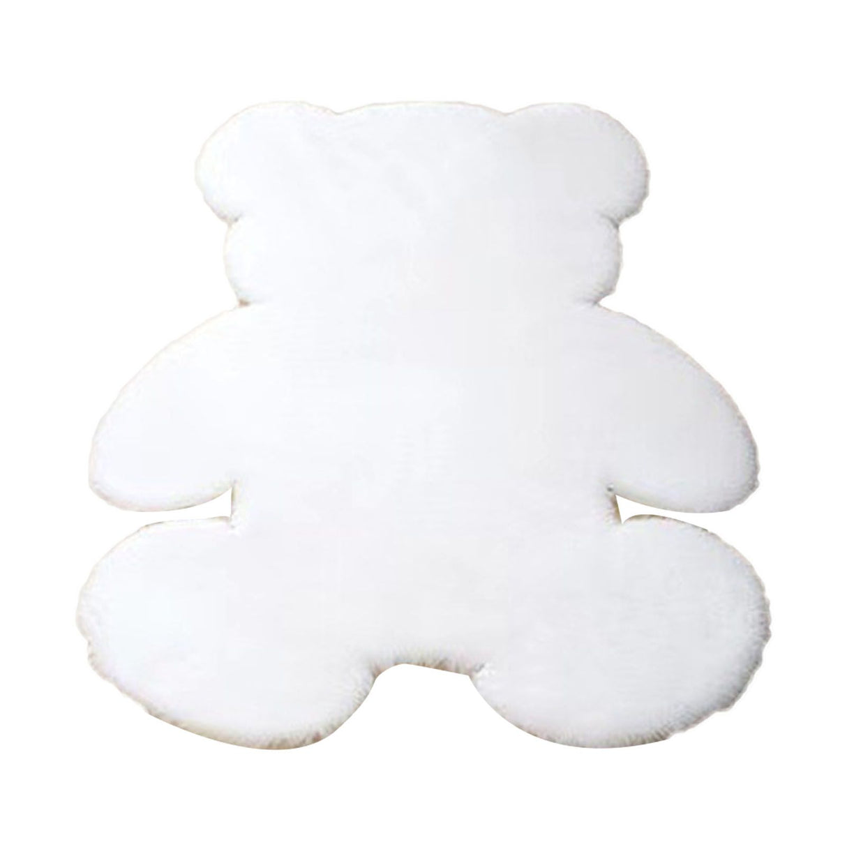 Cute Bedroom Rug Soft Bear Shaped Shaggy Floor Mat for Kids Teen Girls Room Floor Living Room White 45x60