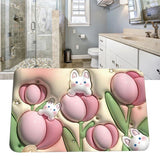 Diatomaceous Earth Floor Mat 3D Visual Water Absorbent Fast Drying Floor Mat for Bathroom H22