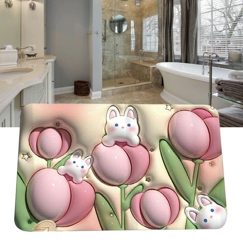 Diatomaceous Earth Floor Mat 3D Visual Water Absorbent Fast Drying Floor Mat for Bathroom H22