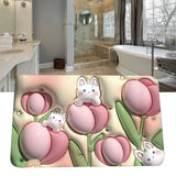 Diatomaceous Earth Floor Mat 3D Visual Water Absorbent Fast Drying Floor Mat for Bathroom H22