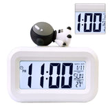 Electronic Clock Cute Cartoon LED Screen Desktop Electronic Alarm Data Time Calendar Temperature Clock Spaceman - Front View