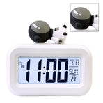 Electronic Clock Cute Cartoon LED Screen Desktop Electronic Alarm Data Time Calendar Temperature Clock Spaceman