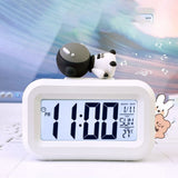 Electronic Clock Cute Cartoon LED Screen Desktop Electronic Alarm Data Time Calendar Temperature Clock Spaceman - 45-Degree Angle