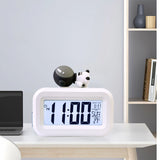 Electronic Clock Cute Cartoon LED Screen Desktop Electronic Alarm Data Time Calendar Temperature Clock Spaceman