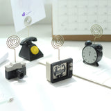 Place Card Holder Cute Shape Retro Wood Table Picture Holder Card Holder Memo Clip Holder for Home and Office Camera - Extra Image