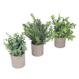 3 Pack Artificial Pot Plant Decorative Fake Faux Potted Eucalyptus Plants for Desktop Office