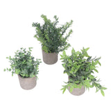 3 Pack Artificial Pot Plant Decorative Fake Faux Potted Eucalyptus Plants for Desktop Office
