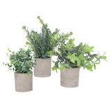 3 Pack Artificial Pot Plant Decorative Fake Faux Potted Eucalyptus Plants for Desktop Office - Extra Image