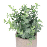 3 Pack Artificial Pot Plant Decorative Fake Faux Potted Eucalyptus Plants for Desktop Office - Extra Image