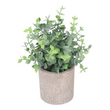 3 Pack Artificial Pot Plant Decorative Fake Faux Potted Eucalyptus Plants for Desktop Office - Extra Image