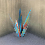 Tequila Sculpture Iron Plant Decor Metallic Luster Home Decoration for Patio Garden