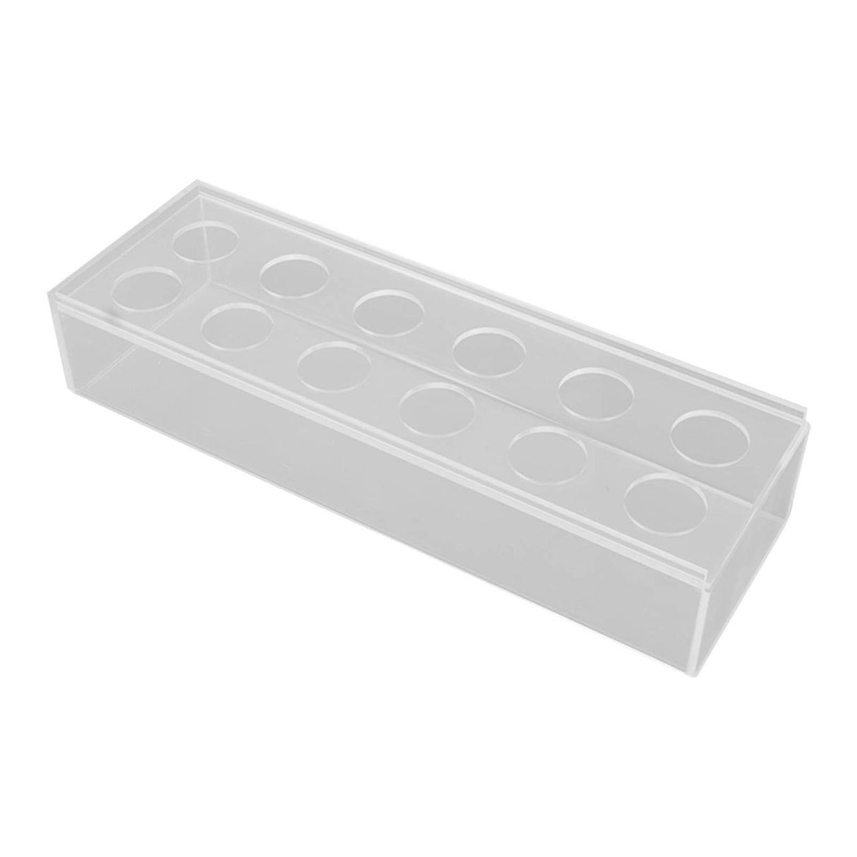Clear Acrylic Flower Vase Multi Holes Elegant Decorative Long Rectangle Vase for Wedding Home Dining Table Decor 30cm/11.7in