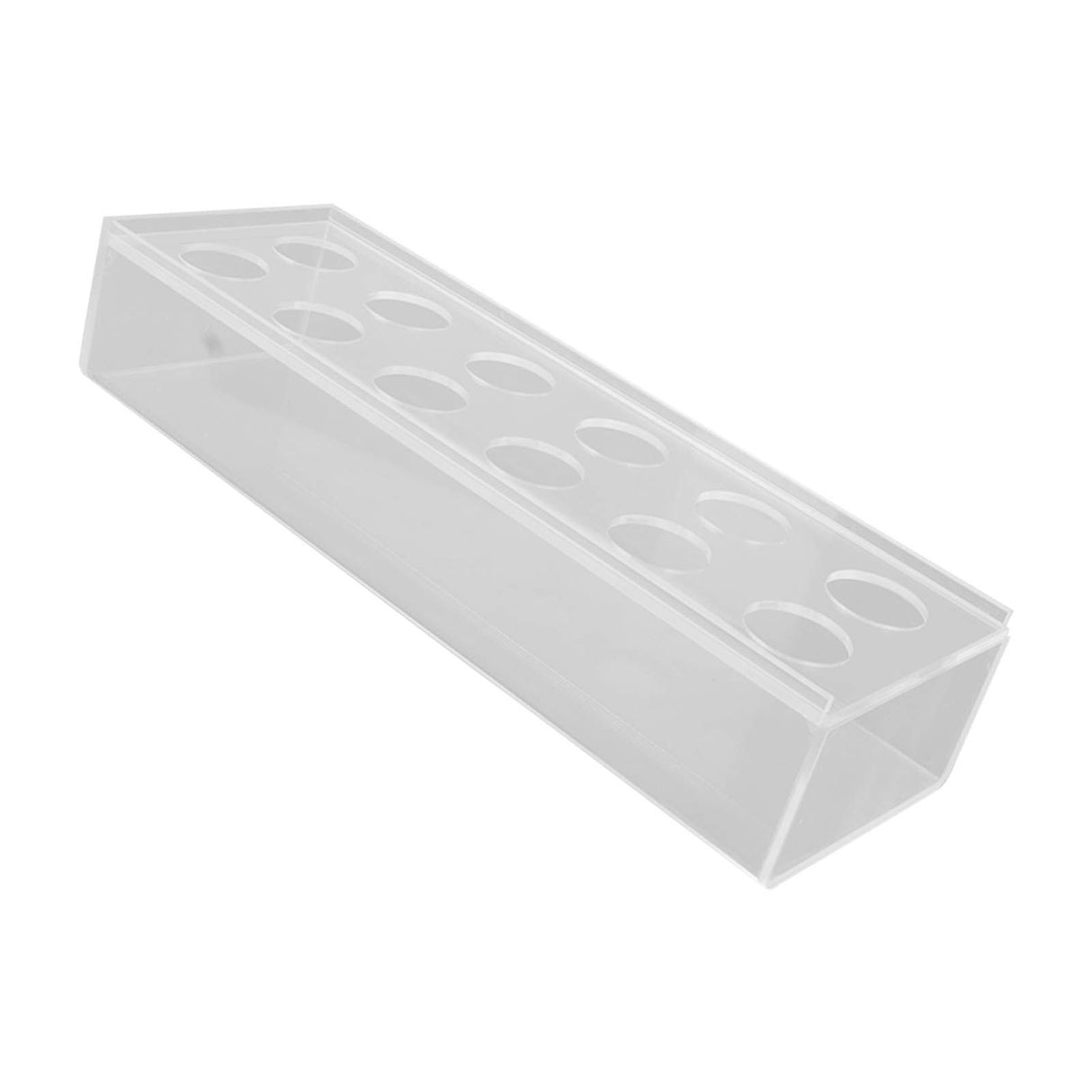 Clear Acrylic Flower Vase Multi Holes Elegant Decorative Long Rectangle Vase for Wedding Home Dining Table Decor 30cm/11.7in