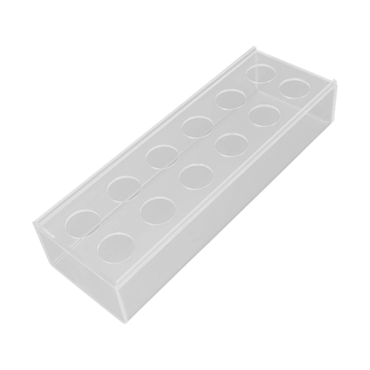 Clear Acrylic Flower Vase Multi Holes Elegant Decorative Long Rectangle Vase for Wedding Home Dining Table Decor 30cm/11.7in