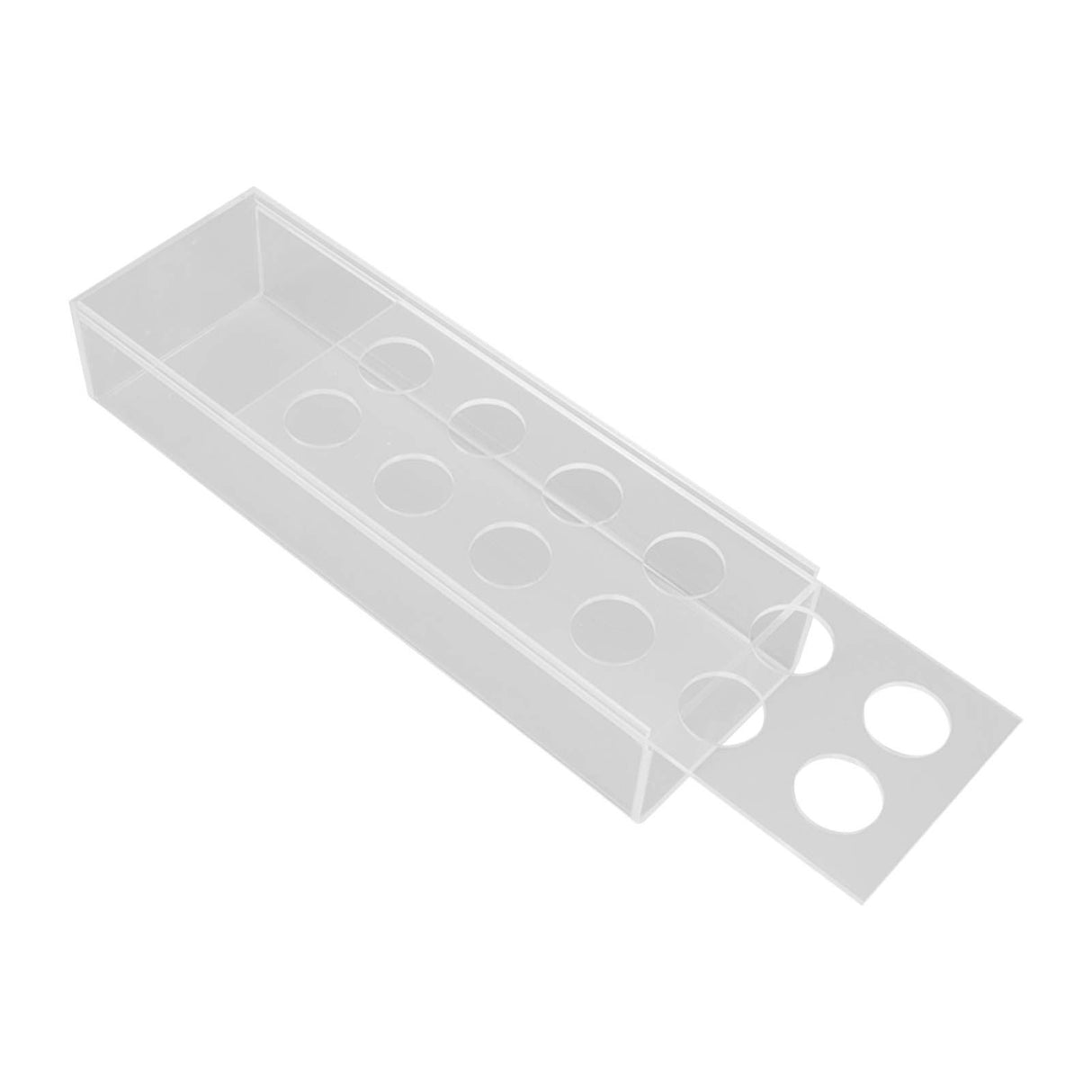 Clear Acrylic Flower Vase Multi Holes Elegant Decorative Long Rectangle Vase for Wedding Home Dining Table Decor 30cm/11.7in
