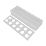 Clear Acrylic Flower Vase Multi Holes Elegant Decorative Long Rectangle Vase for Wedding Home Dining Table Decor 30cm/11.7in - Extra Image