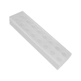 Clear Acrylic Flower Vase Multi Holes Elegant Decorative Long Rectangle Vase for Wedding Home Dining Table Decor 40cm/15.7in - Rear View