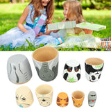 Wooden Animal Nesting Dolls Handcrafted 5 Layer Cute Painted Russian Nesting Dolls Toy Gift for Girls Boys Birthday - Extra Image