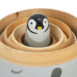 Wooden Animal Nesting Dolls Handcrafted 5 Layer Cute Painted Russian Nesting Dolls Toy Gift for Girls Boys Birthday - Extra Image