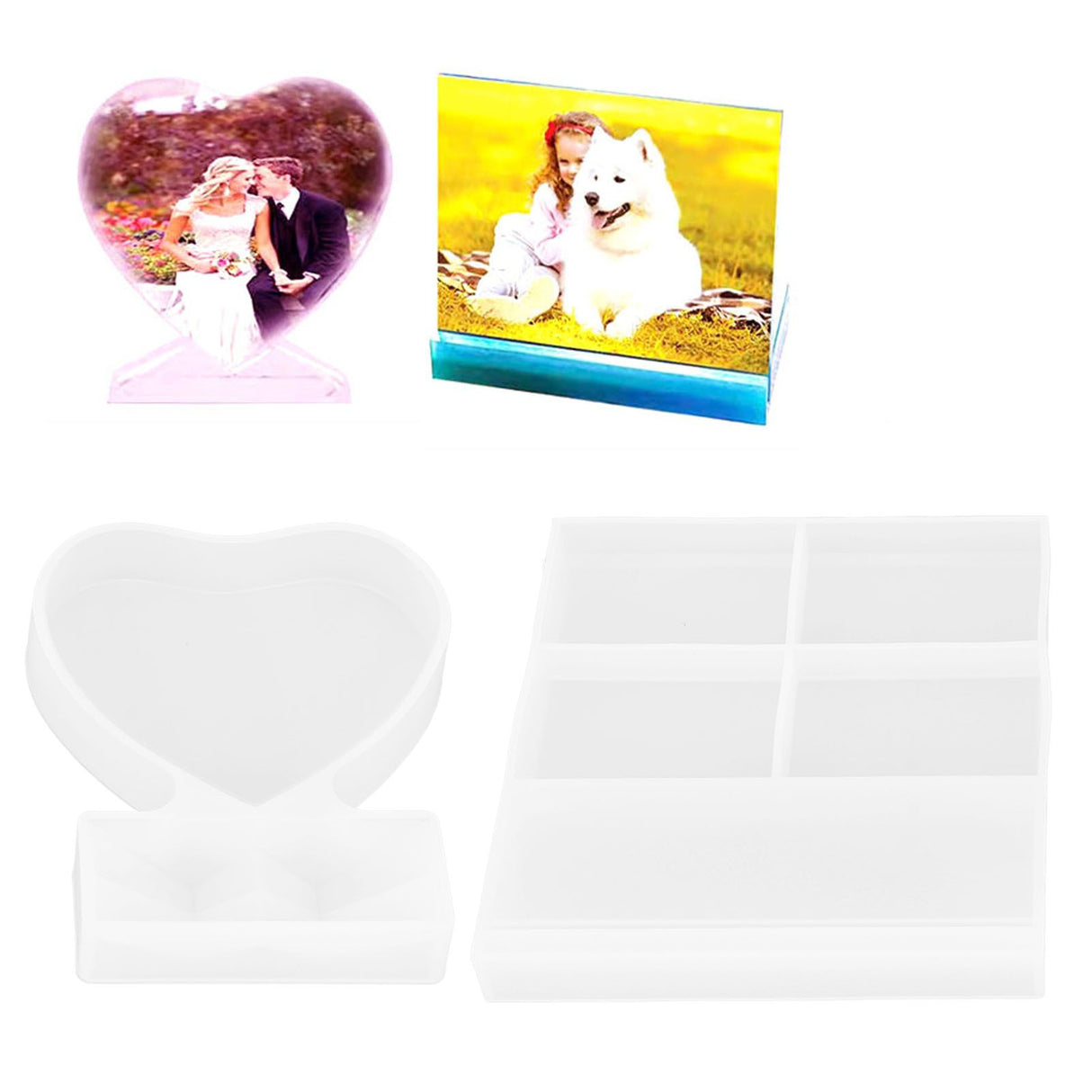 Photo Frame Resin Molds Flexible Durable Reusable Resin Personalized Photo Frame Mould for Home Table Decoration