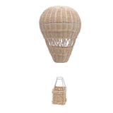 Woven Hot Air Balloon Handcrafted Exquisite Details Rattan Weaving Decoration for Kids Room Party Photo Prop - Top-Down View