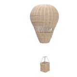 Woven Hot Air Balloon Handcrafted Exquisite Details Rattan Weaving Decoration for Kids Room Party Photo Prop - 45-Degree Angle