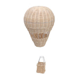 Woven Hot Air Balloon Handcrafted Exquisite Details Rattan Weaving Decoration for Kids Room Party Photo Prop - Low Angle