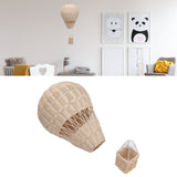 Woven Hot Air Balloon Handcrafted Exquisite Details Rattan Weaving Decoration for Kids Room Party Photo Prop