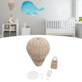 Woven Hot Air Balloon Handcrafted Exquisite Details Rattan Weaving Decoration for Kids Room Party Photo Prop