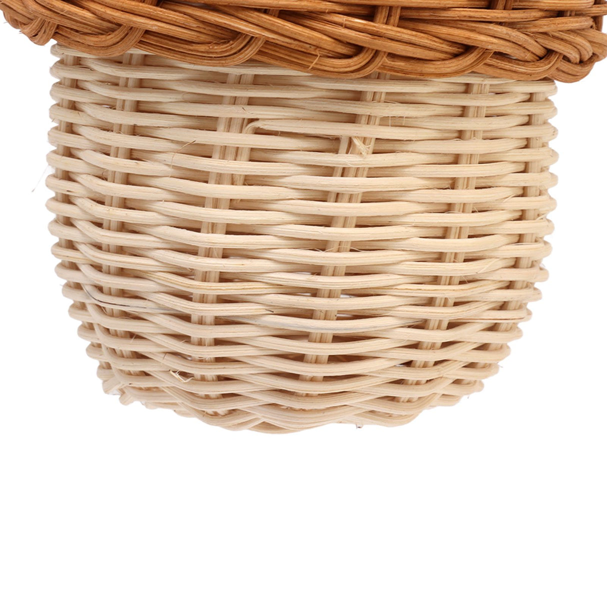 Kids Rattan Storage Basket Hand Woven Decorative Acorn Shaped Basket Bag for Boys Girls Photography Props Small Shoulder Bag