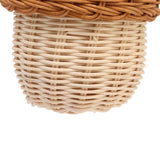 Kids Rattan Storage Basket Hand Woven Decorative Acorn Shaped Basket Bag for Boys Girls Photography Props Small Shoulder Bag - Extra Image