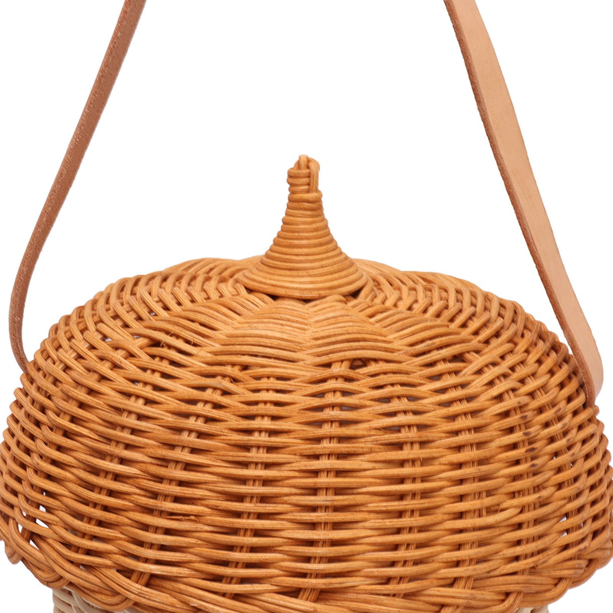 Kids Rattan Storage Basket Hand Woven Decorative Acorn Shaped Basket Bag for Boys Girls Photography Props Large Handbag