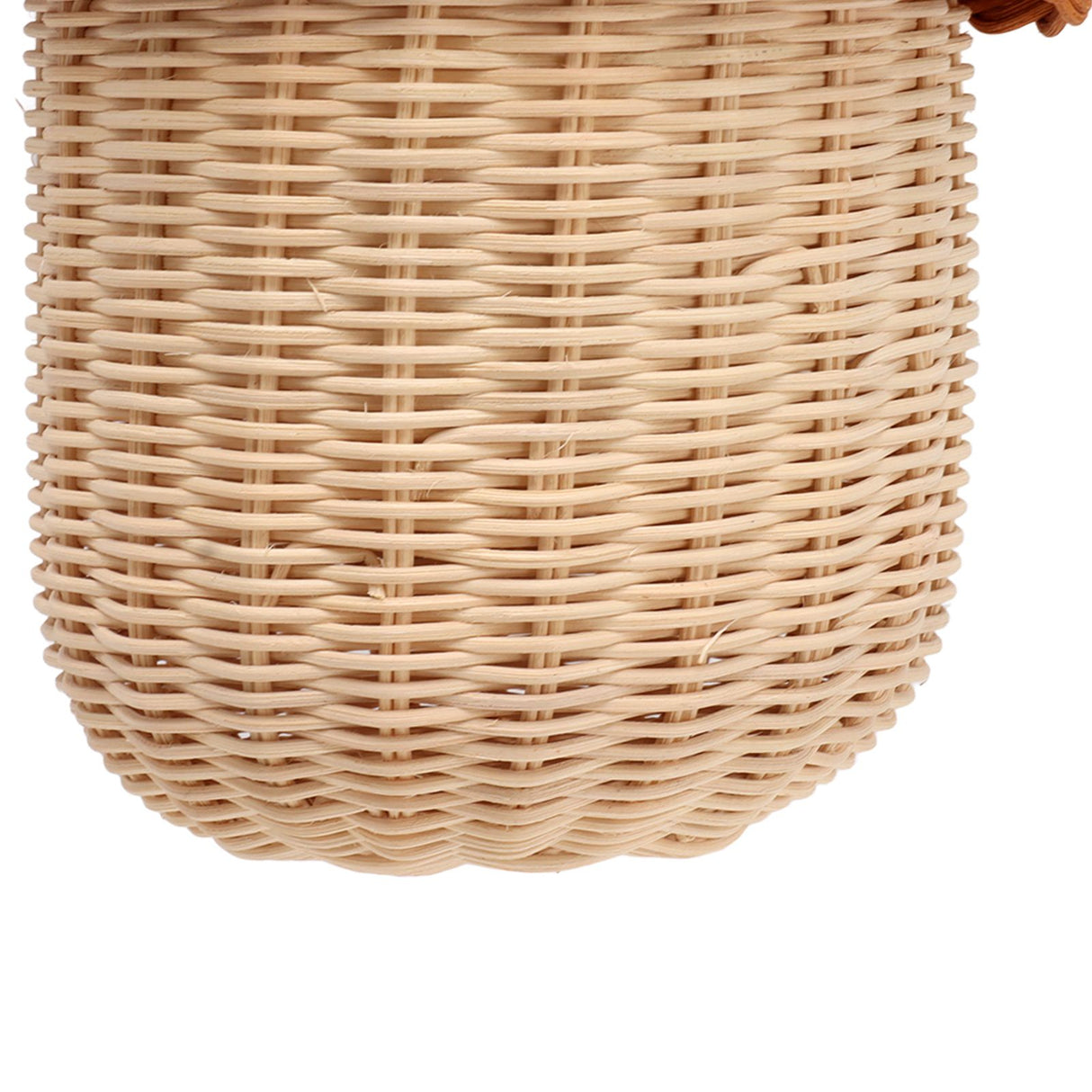Kids Rattan Storage Basket Hand Woven Decorative Acorn Shaped Basket Bag for Boys Girls Photography Props Large Handbag