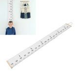 Kids Growth Chart Accurate Baby Height Growth Chart Ruler Removable Canvas Wall Hanging Measurement Chart for Home Classic White - Extra Image