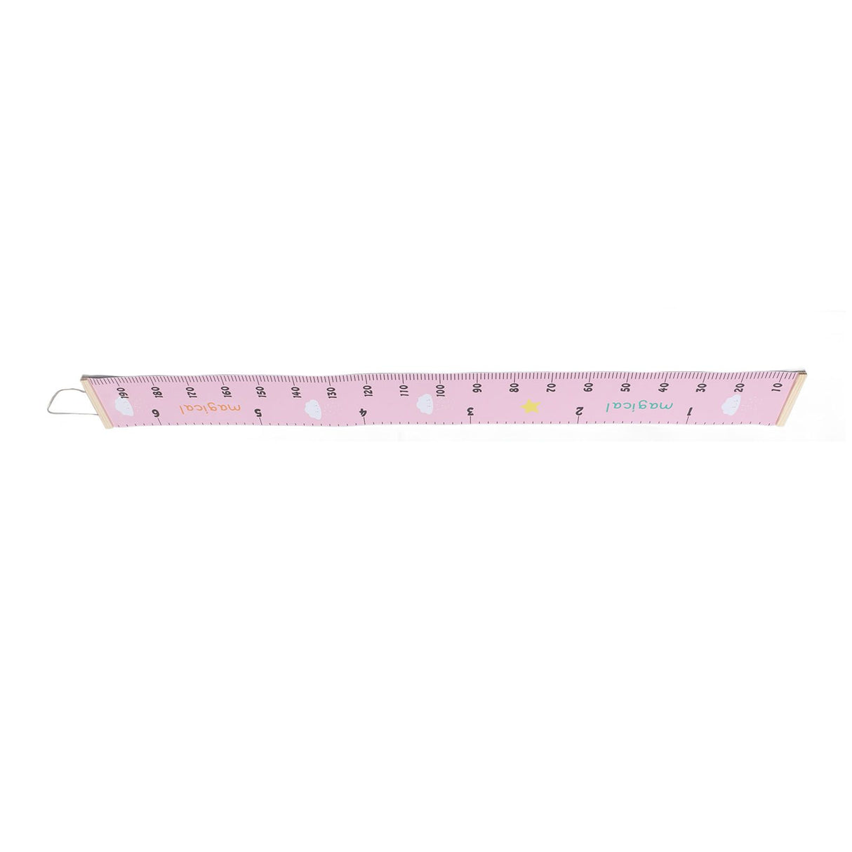 Kids Growth Chart Accurate Baby Height Growth Chart Ruler Removable Canvas Wall Hanging Measurement Chart for Home Pink Cloud