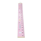 Kids Growth Chart Accurate Baby Height Growth Chart Ruler Removable Canvas Wall Hanging Measurement Chart for Home Pink Cloud