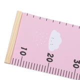 Kids Growth Chart Accurate Baby Height Growth Chart Ruler Removable Canvas Wall Hanging Measurement Chart for Home Pink Cloud