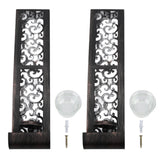 2pcs Wall Candle Holders Exquisite Iron Art Wall Candlestick Durable Antique Candle Scones Wall Decoration for Home Restaurant Office