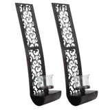 2pcs Wall Candle Holders Exquisite Iron Art Wall Candlestick Durable Antique Candle Scones Wall Decoration for Home Restaurant Office