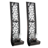 2pcs Wall Candle Holders Exquisite Iron Art Wall Candlestick Durable Antique Candle Scones Wall Decoration for Home Restaurant Office