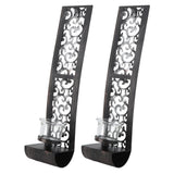 2pcs Wall Candle Holders Exquisite Iron Art Wall Candlestick Durable Antique Candle Scones Wall Decoration for Home Restaurant Office