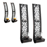 2pcs Wall Candle Holders Exquisite Iron Art Wall Candlestick Durable Antique Candle Scones Wall Decoration for Home Restaurant Office - Extra Image
