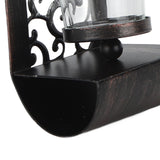 2pcs Wall Candle Holders Exquisite Iron Art Wall Candlestick Durable Antique Candle Scones Wall Decoration for Home Restaurant Office