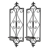 2pcs Wall Sconce Candle Holder Hanging Iron Wall Candle Sconce Holder Wall Decorations for Living Room Dining Room - Top-Down View