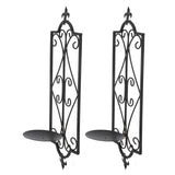 2pcs Wall Sconce Candle Holder Hanging Iron Wall Candle Sconce Holder Wall Decorations for Living Room Dining Room - Rear View